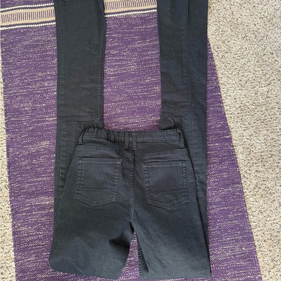 Chic super dark blueish black Ruched stacked Jeans - Picture 6 of 7